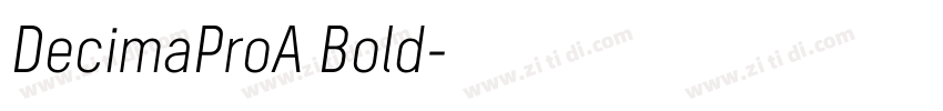 DecimaProA Bold字体转换
